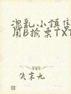 混乱小镇售票员用B检票TXT封面