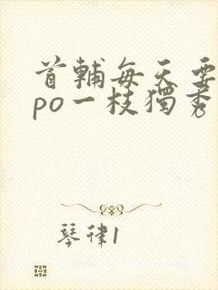 首辅每天要不够po一枝独秀全文封面