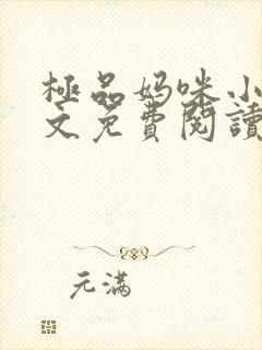 极品妈咪小说全文免费阅读