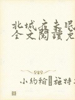 北城夜未眠小说全文阅读免费