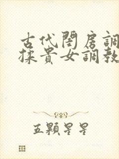 古代闺房调教h揉贵女调教记