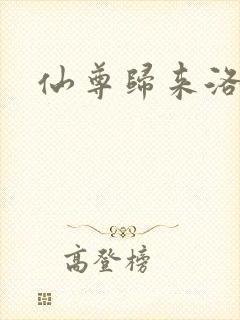 仙尊归来洛尘封面