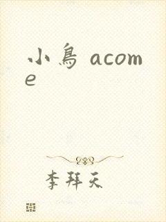 小鸟 acome封面