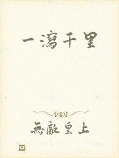 一泻千里封面