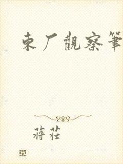 东厂观察笔记封面