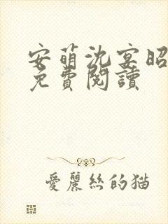 安萌沈宴昭小说免费阅读