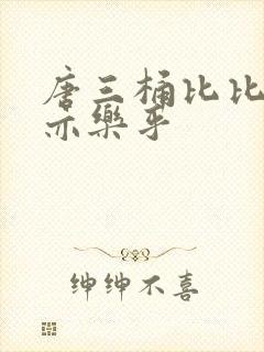 唐三桶比比乐不亦乐乎封面