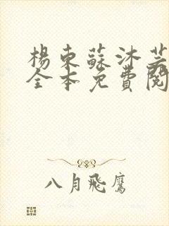 杨东苏沐芸小说全本免费阅读下载