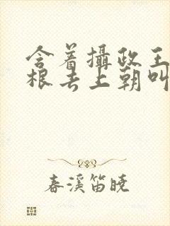 含着摄政王的紫根去上朝叫什么