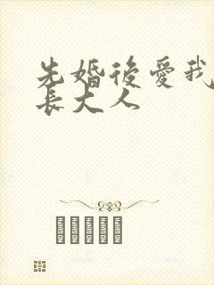 先婚后爱我的市长大人