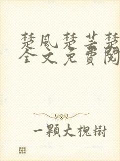楚风楚芸楚鸿飞全文免费阅读封面