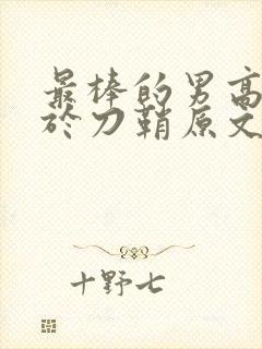 最棒的男高中生于刀鞘原文阅读