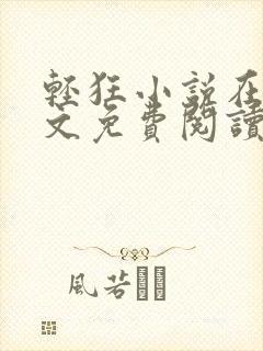 轻狂小说在线全文免费阅读