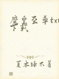 魔皇至尊txt下载