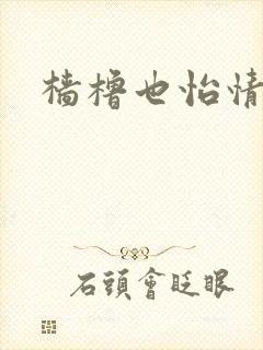 樯橹也怡情封面