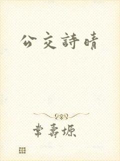 公交诗晴封面