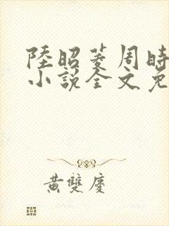 陆昭菱周时阅的小说全文免费阅读
