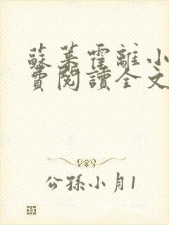 苏莱霍离小说免费阅读全文