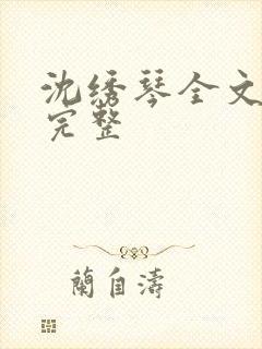 沈绣琴全文阅读完整