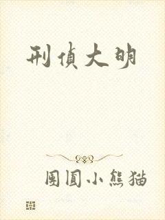 刑侦大明封面