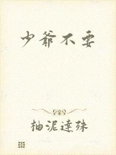 少爷不要