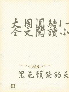 大团圆结1一6全文阅读小说于兜兜