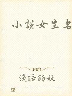 小说女生名字