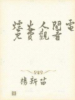 烟火人间电视剧免费观看