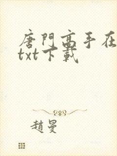 唐门高手在异世txt下载