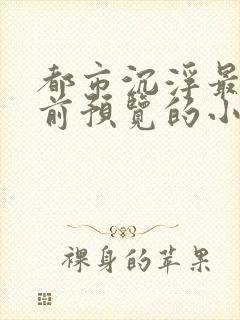 都市沉浮最快超前预览的小说3030