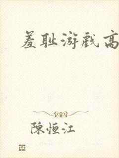 羞耻游戏高h封面