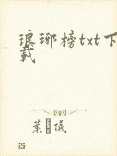 琅琊榜txt下载