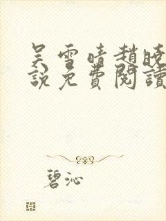 吴雪晴赵晓东小说免费阅读