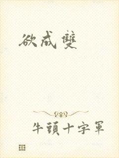 欲成双封面