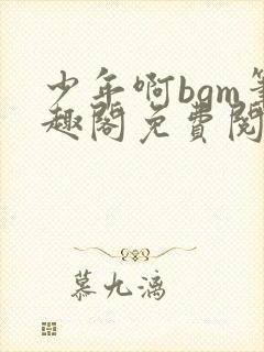 少年啊bgm笔趣阁免费阅读全文下载