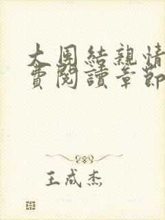 大团结亲情会免费阅读章节封面