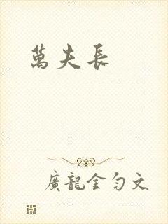万夫长封面