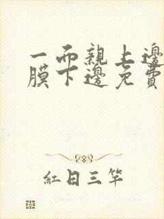 一面亲上边一面膜下边免费阅读