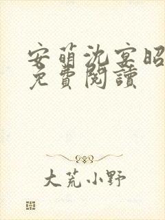 安萌沈宴昭小说免费阅读