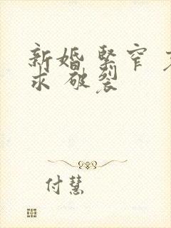 新婚 紧窄 哀求 破裂封面