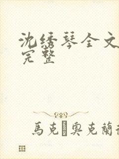 沈绣琴全文阅读完整