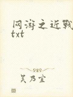 网游之近战法师txt封面
