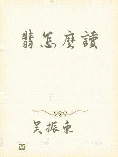 翡怎么读封面