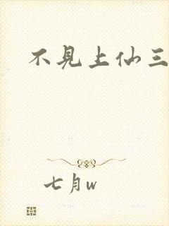 不见上仙三百年封面