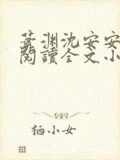 萧渊沈安安免费阅读全文小说