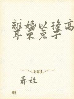 离婚以后高干 耳东兔子