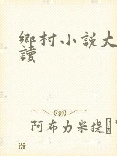乡村小说大全阅读封面