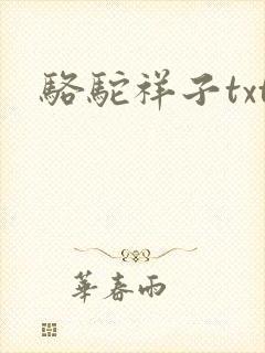 骆驼祥子txt