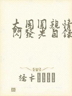 大团圆亲情会闪闪发光目录