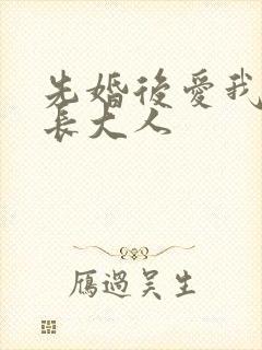 先婚后爱我的市长大人